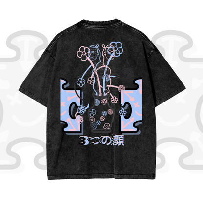 THREE FACES OVERSIZED TEE