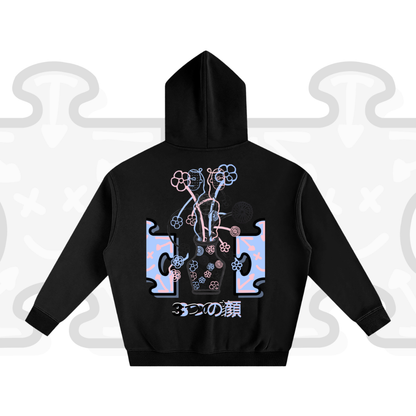 THREE FACES OVERSIZED & FLEECED HOODIE
