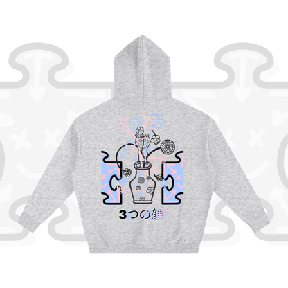 THREE FACES OVERSIZED & FLEECED HOODIE
