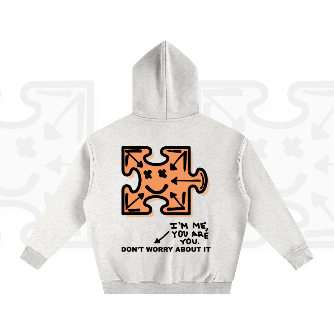 DON'T WORRY ABOUT IT OVERSIZED & FLEECED HOODIE