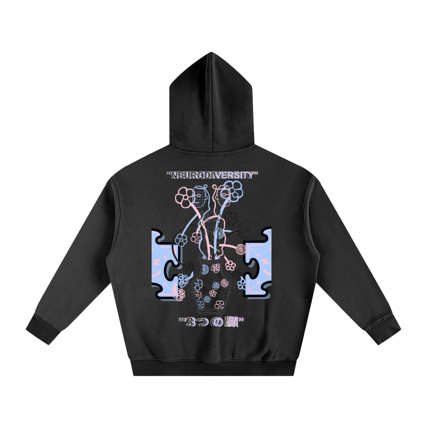 NO. 4 "THREE FACES" FLEECED HOODIE